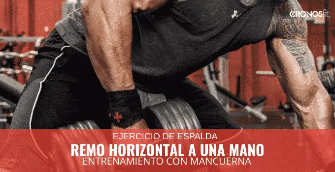 Remo horizontal a una mano con mancuerna 13 Remo Horizontal a una Mano