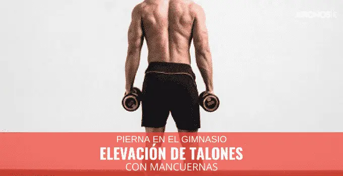 Elevación de talón con mancuerna 3 Elevación de talones con mancuernas