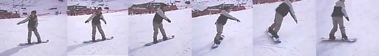 Aprende a girar en Snowboard 4 Giro Heelside