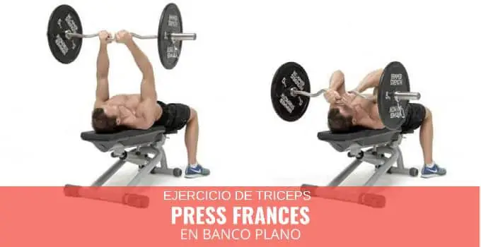 Press francés en banco plano 3 Press Frances Banco Plano