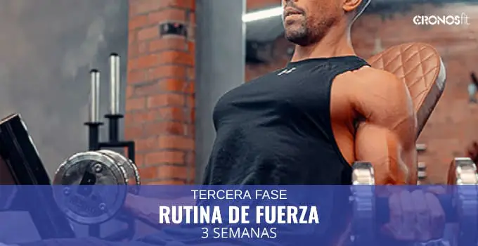 Rutina de Fuerza 3 semanas: TERCERA FASE 25 Rutina de fuerza tercera fase
