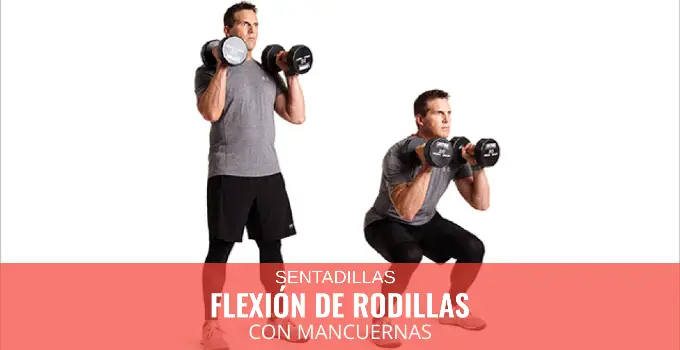 Flexión de rodillas con mancuernas 7 Flexión de rodillas con mancuernas