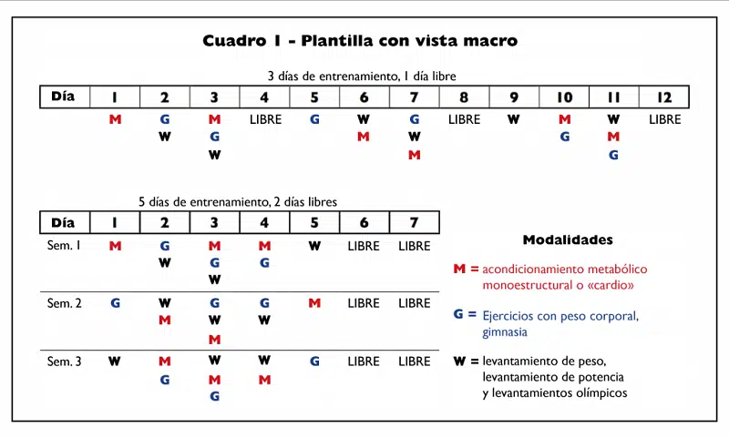 Como programar el Entrenamiento de CrossFit 9 Programación semana CrossFit