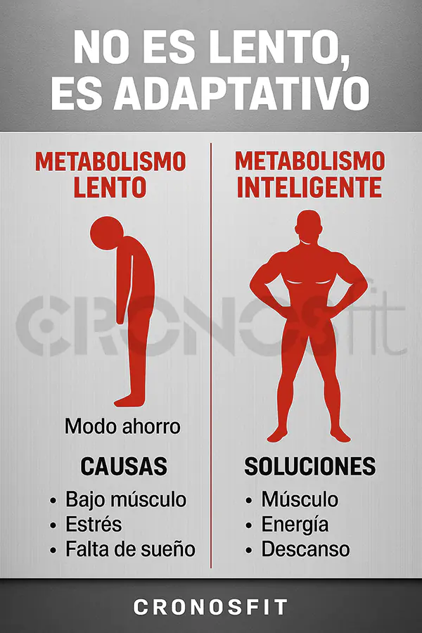 Metabolismo y longevidad: la verdadera causa de tu metabolismo lento (y cómo acelerarlo sin dietas extremas) 8 Metabolismo no es lento es adaptación