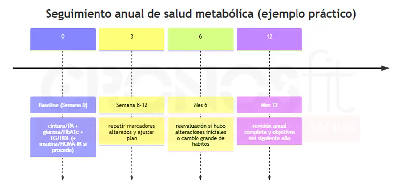 Salud metabólica clínica: cómo saber si la has perdido 7 Seguimiento anual de salud metabólica