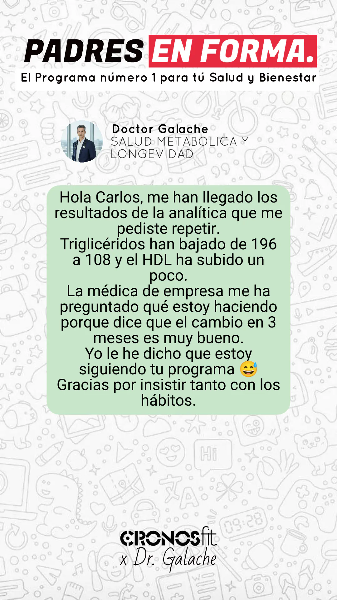 Salud Metabólica & Longevidad para Padres con Vida Exigente 111 Testimonios CronosFit