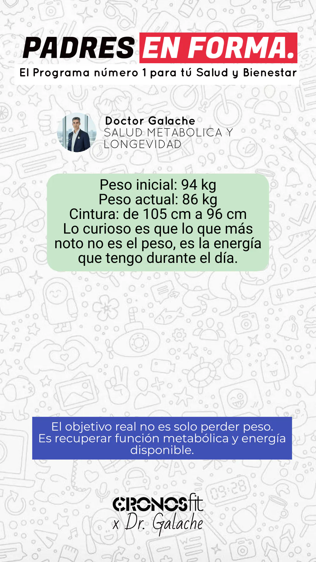 Salud Metabólica & Longevidad para Padres con Vida Exigente 138 Testimonios CronosFit